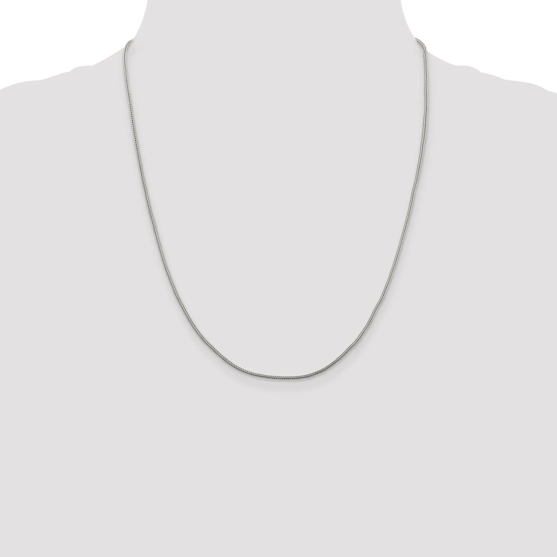 Silver D.C 1.25-mm Solid Round Franco Chain