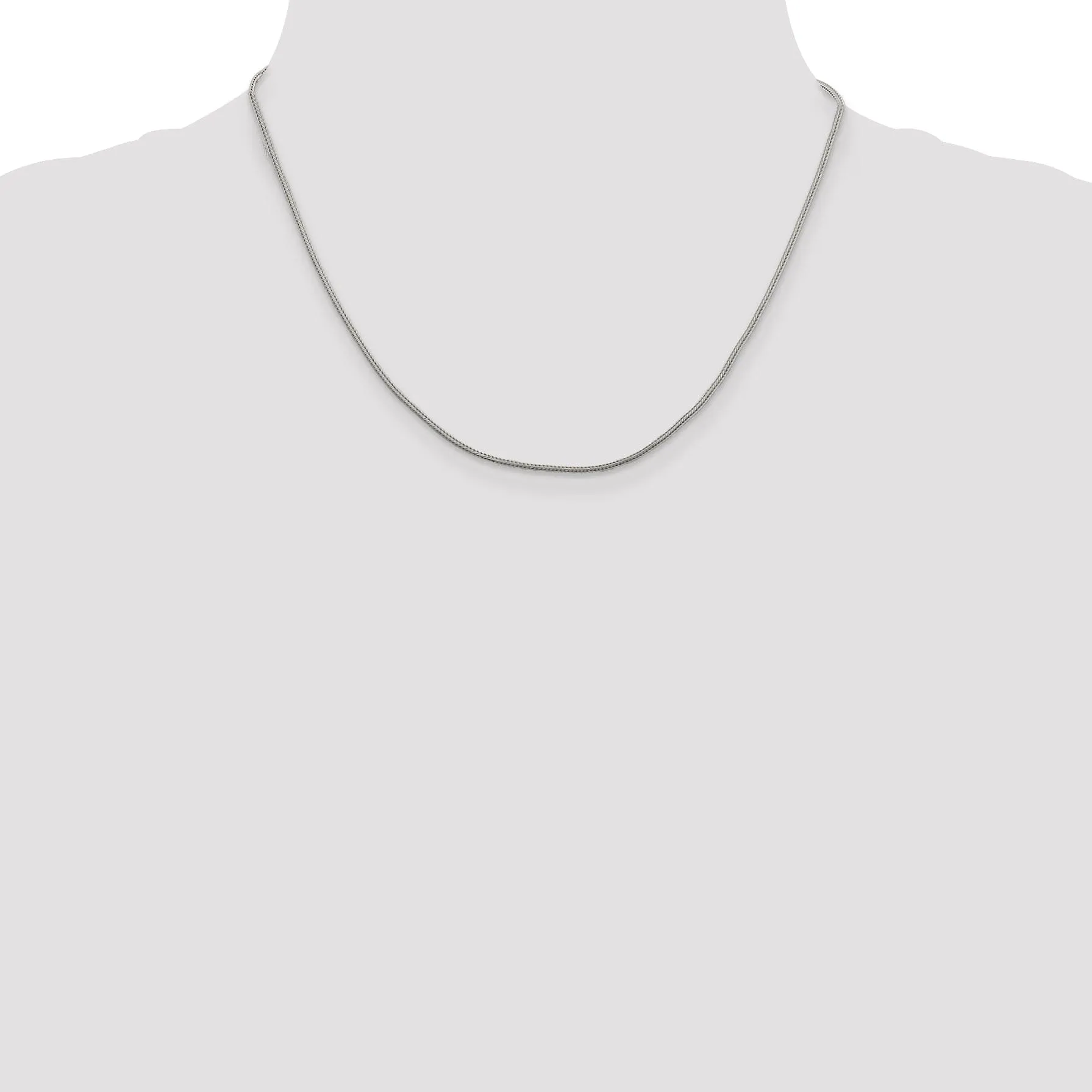 Silver D.C 1.25-mm Solid Round Franco Chain