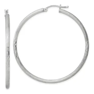 Silver D.C Round Hoop Hinged Earrings