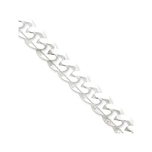 Silver Polished 11.00-mm Solid Curb Link Chain