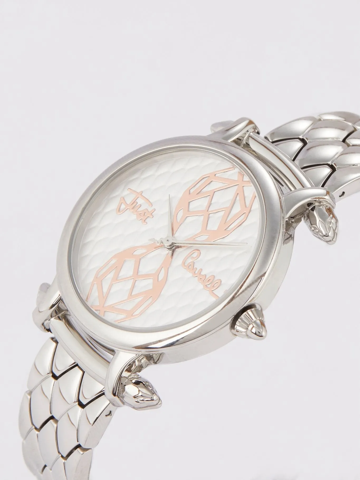 Silver Tone Steel Dress Watch
