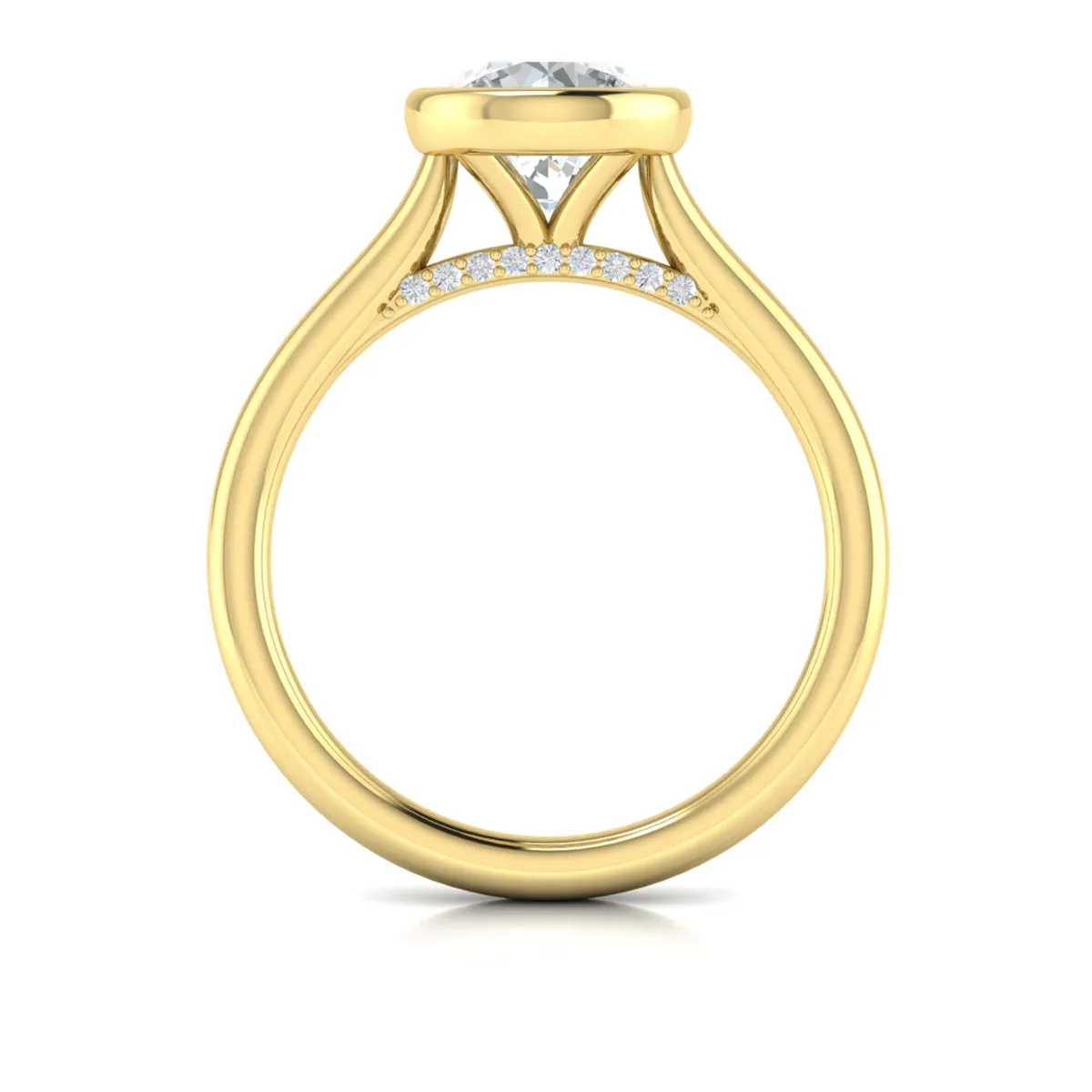 Sincerely, Springer's by Vlora 18K Yellow Gold Oval Engagement Ring Style Mounting