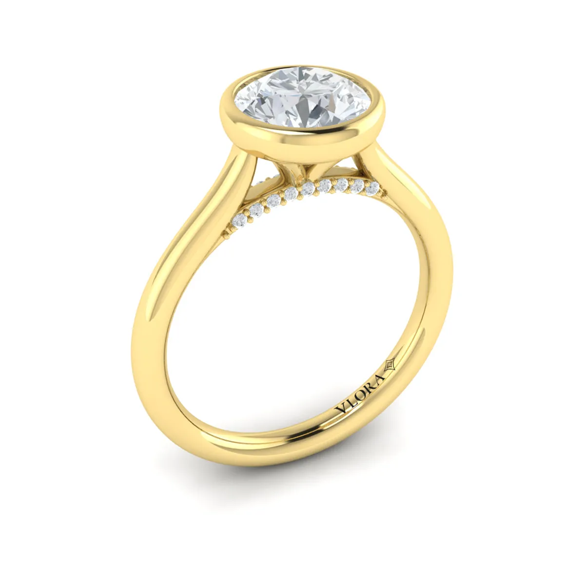 Sincerely, Springer's by Vlora 18K Yellow Gold Oval Engagement Ring Style Mounting