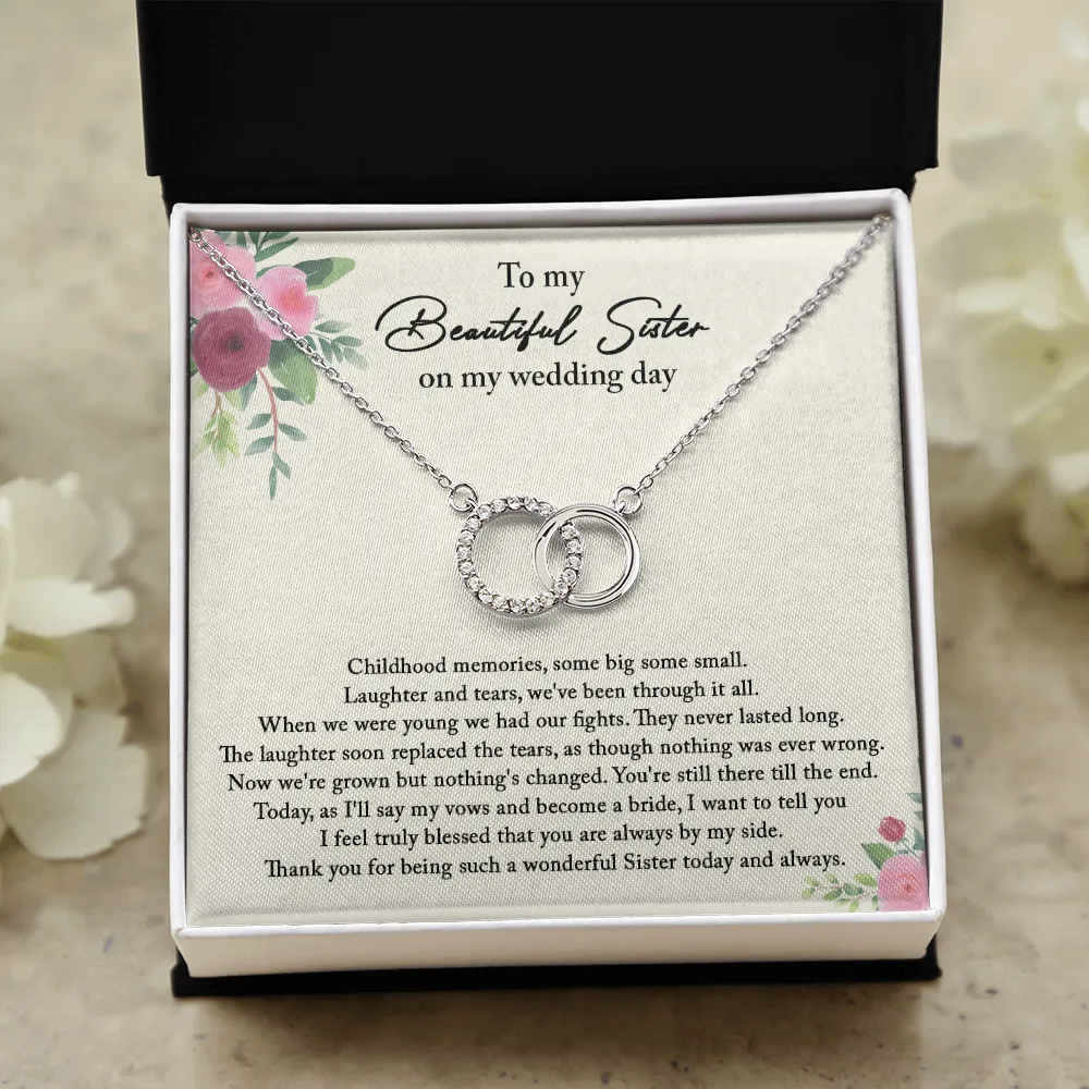 Sister Wedding Gift from Bride, Sister of the Bride Necklace