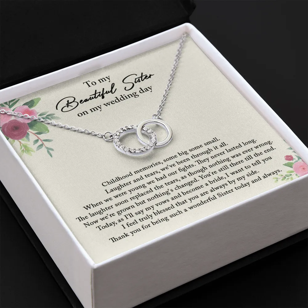 Sister Wedding Gift from Bride, Sister of the Bride Necklace