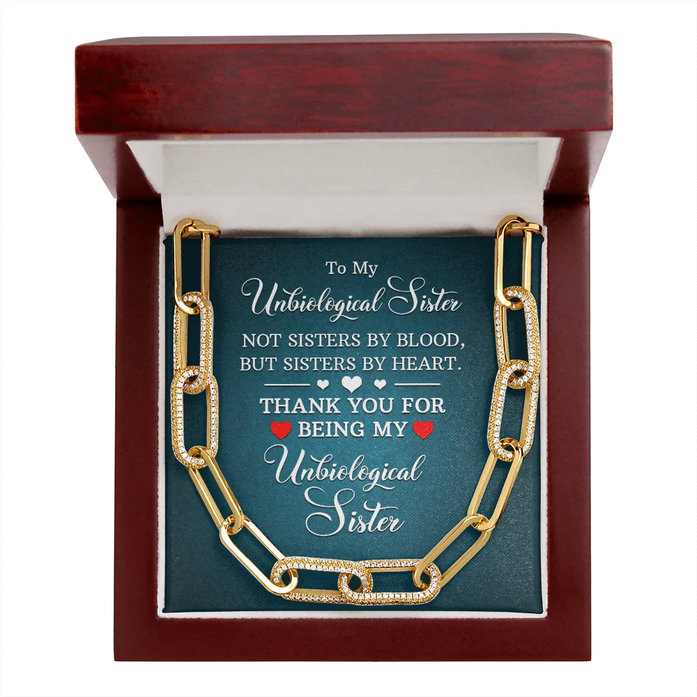Sisters by heart-Forever Linked Necklace for Friend