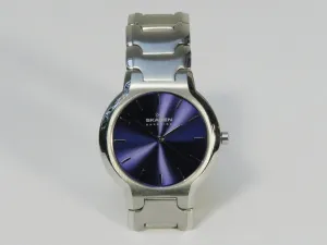 Skagen Sapphire Men's Round Watch with Blue Face, Metal Link Band