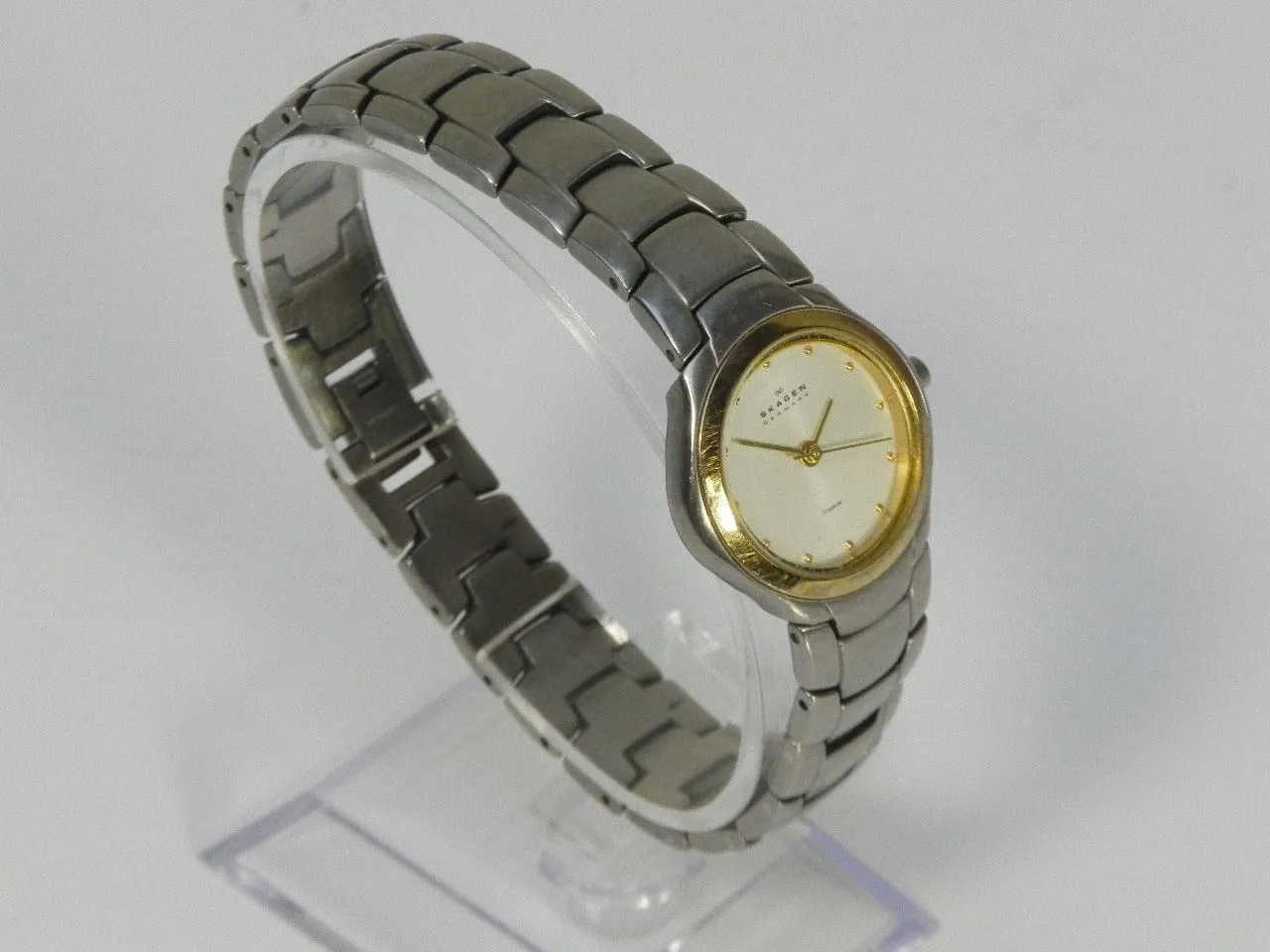 Skagen Women's Titanium Mixed Metals Watch with Bracelet Band