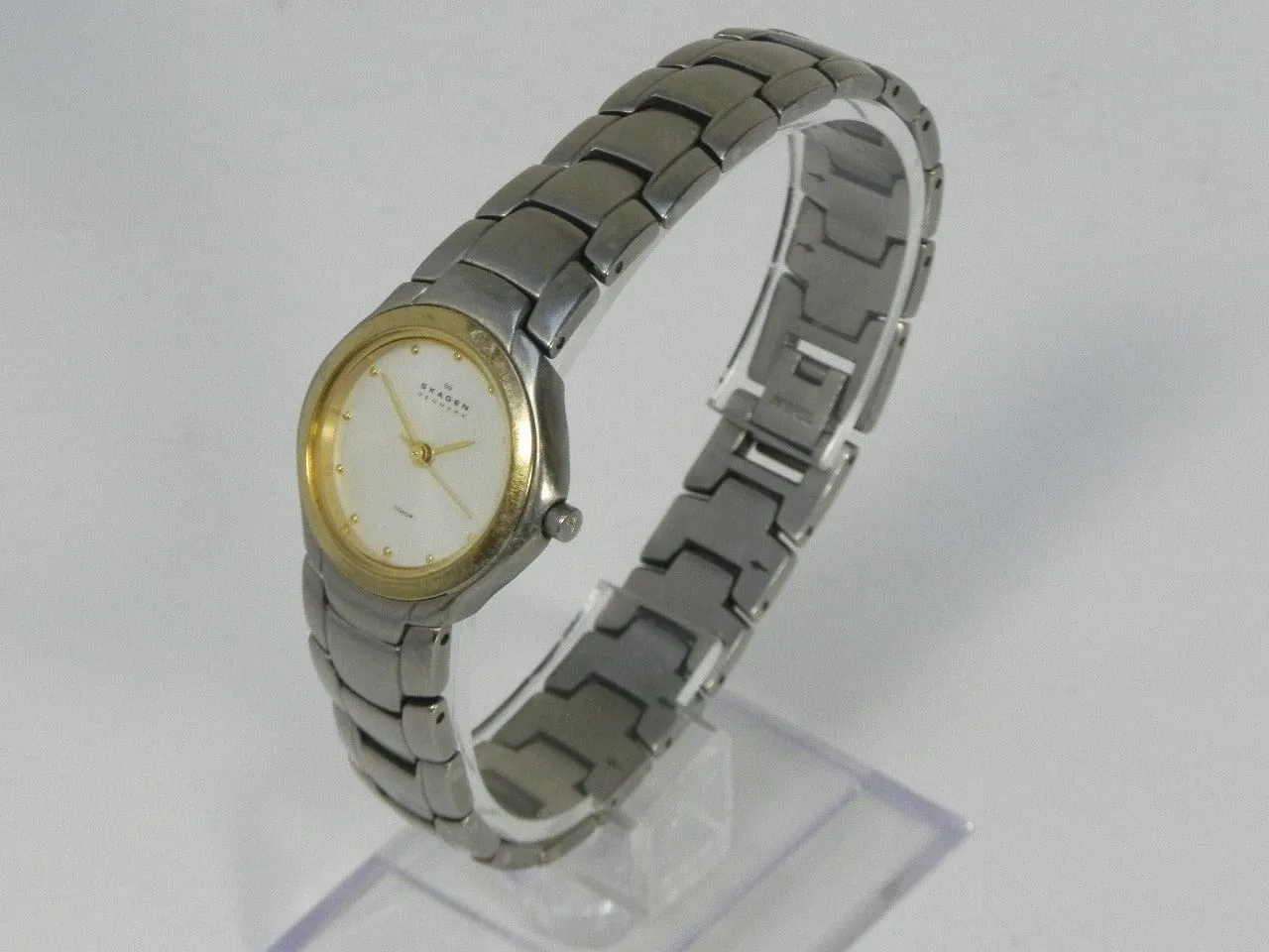 Skagen Women's Titanium Mixed Metals Watch with Bracelet Band