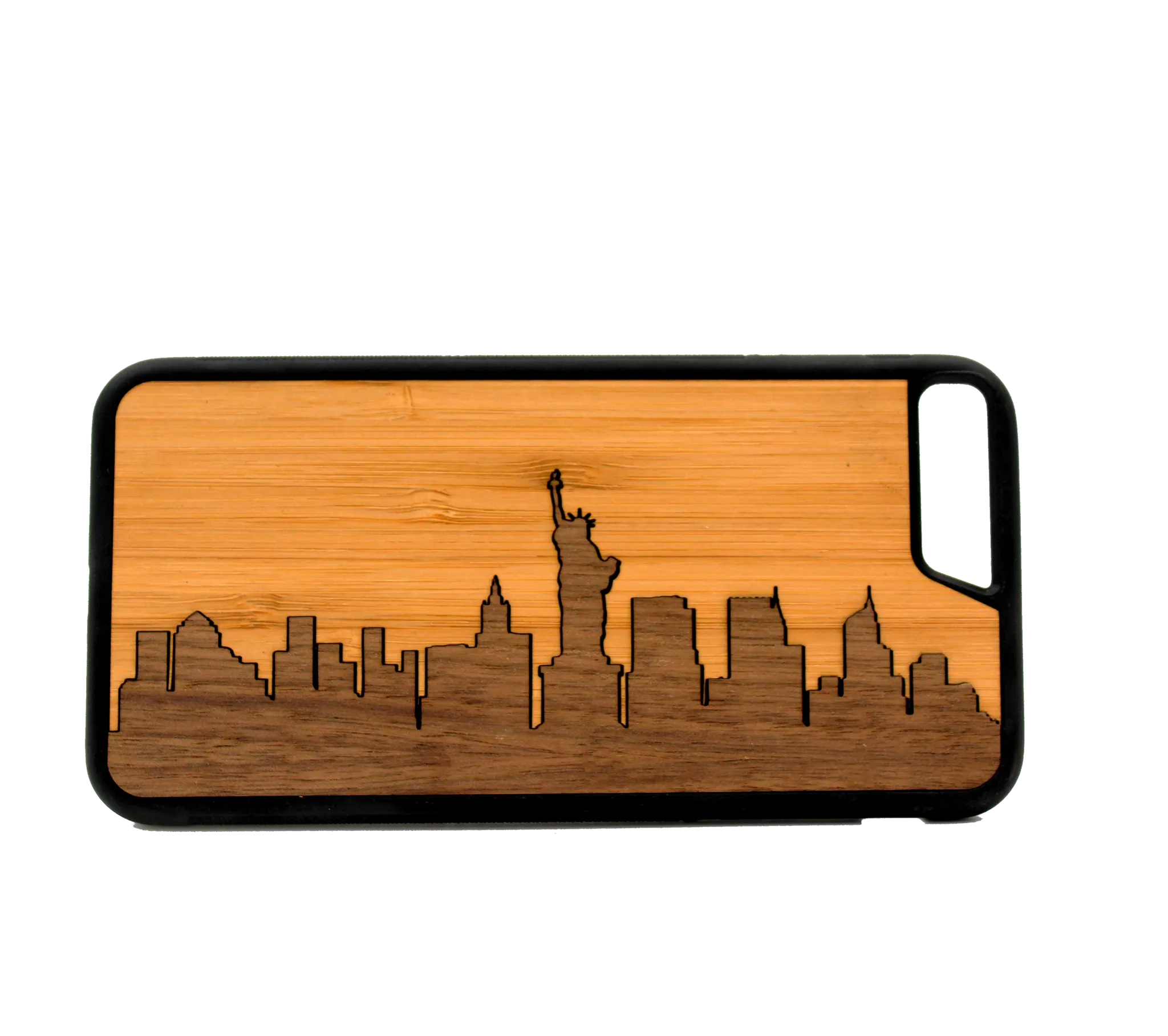 Slim Wooden Phone Case | New York Skyline Bamboo