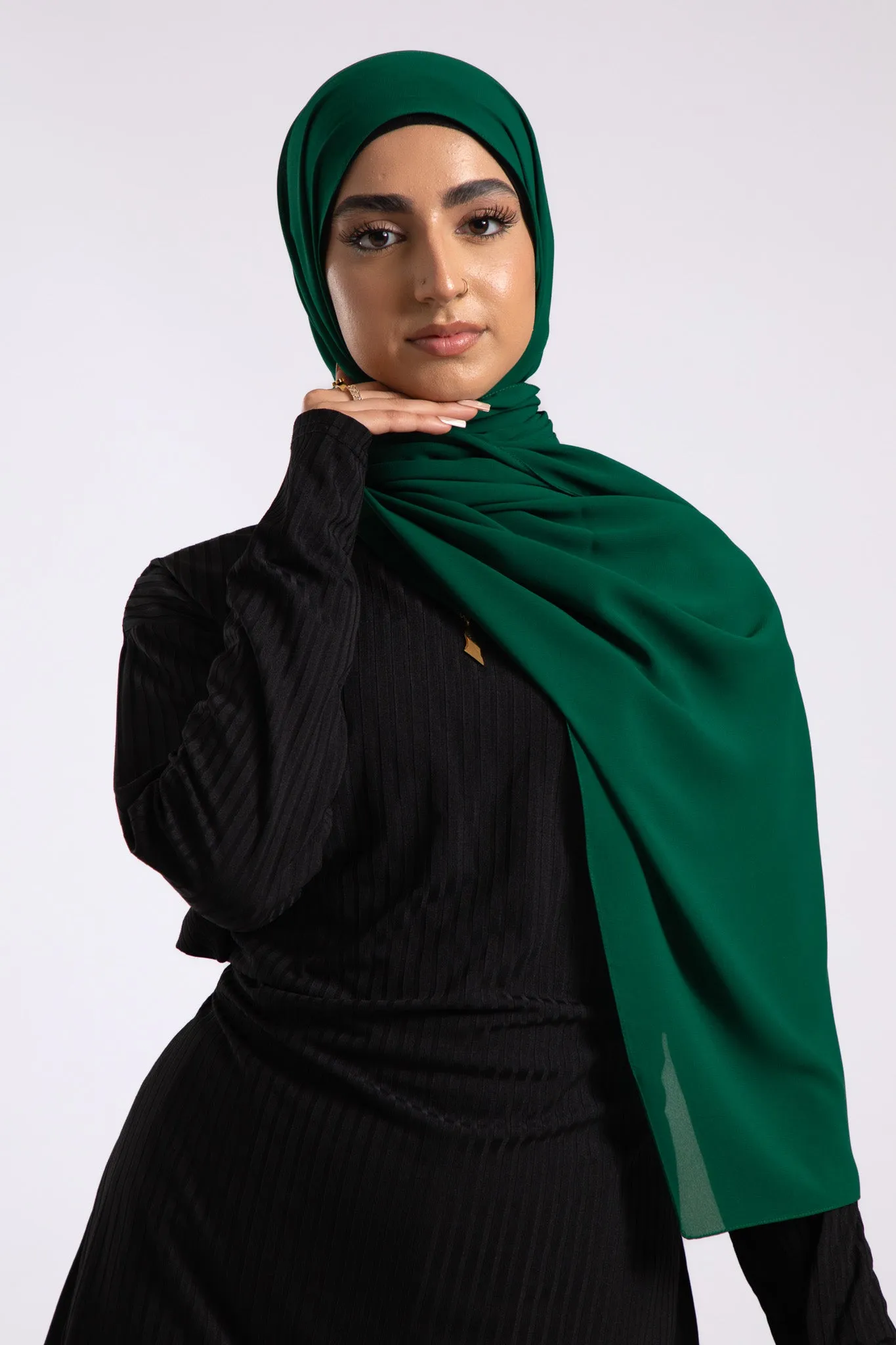 Soft Chiffon Hijab - Green