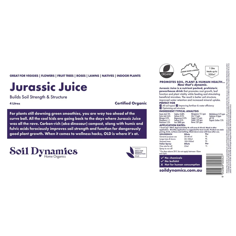 Soil Dynamics "Jurassic Juice" Potassium Humate Concentrate