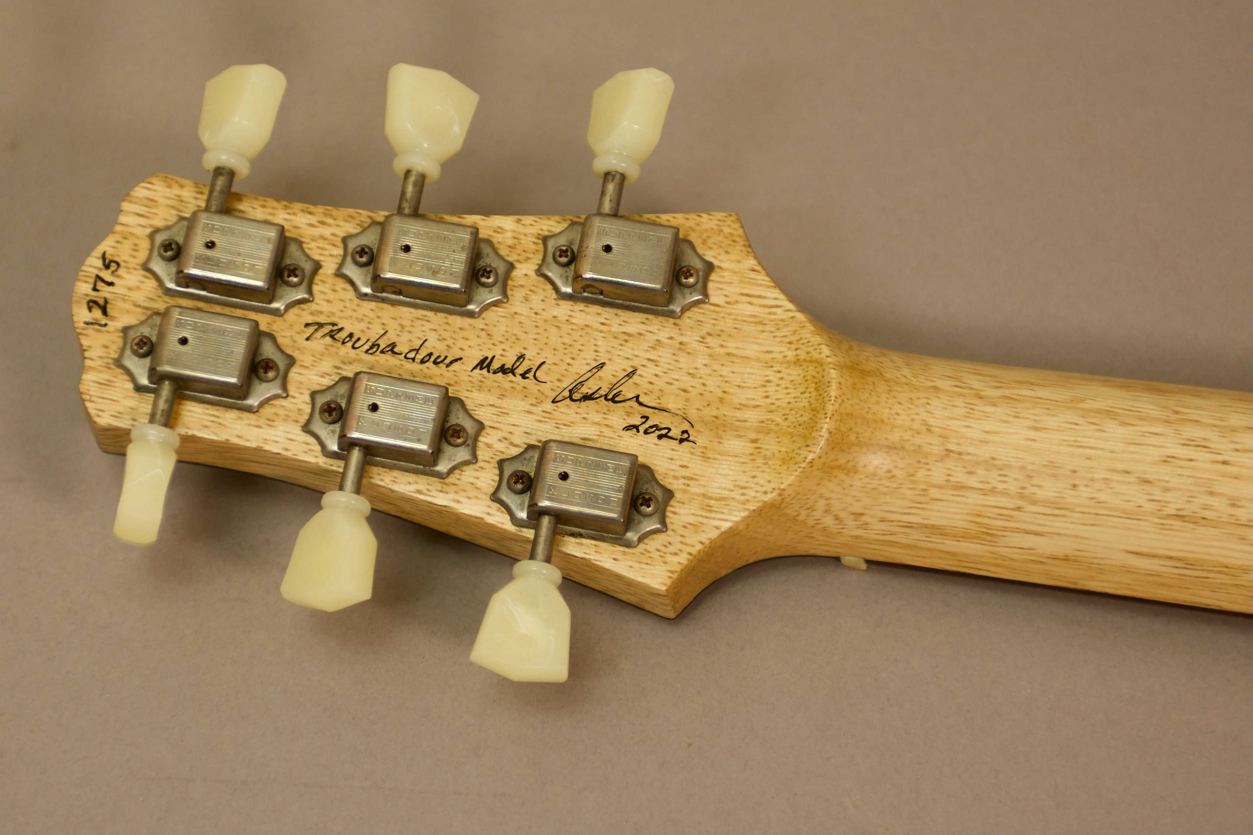 SOLD 2022 Asher "Troubadour" Korina neck and Body with Duncan PAF Antiquities, #1275