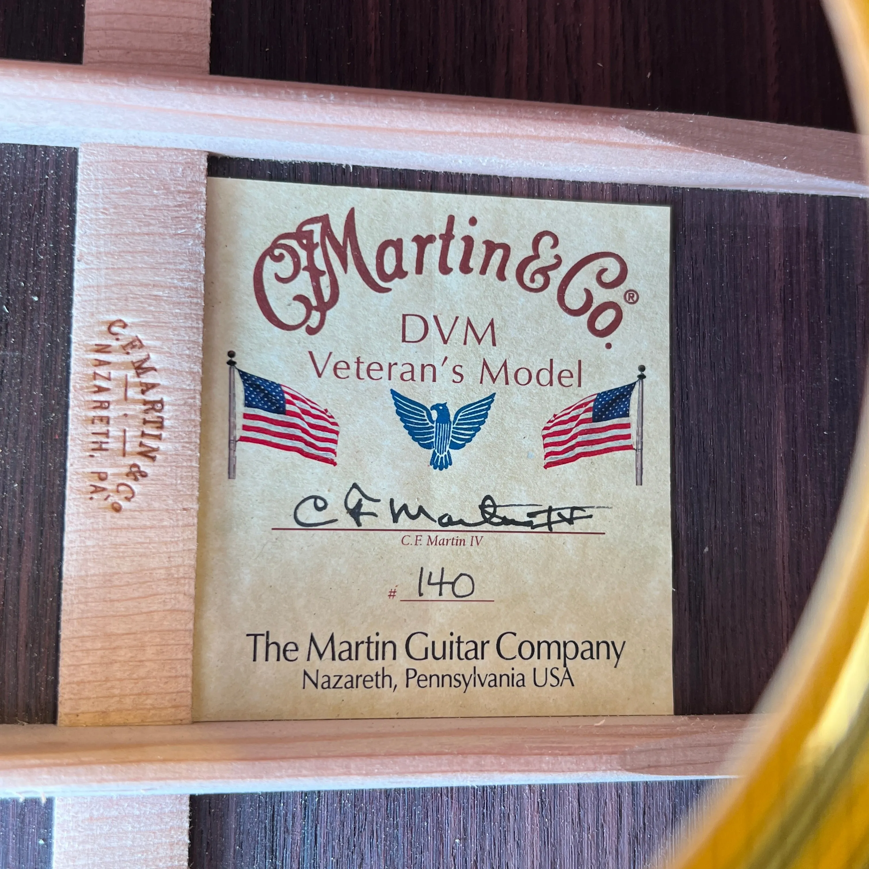 SOLD - Martin DVM Veterans Model #140 2001 Natural