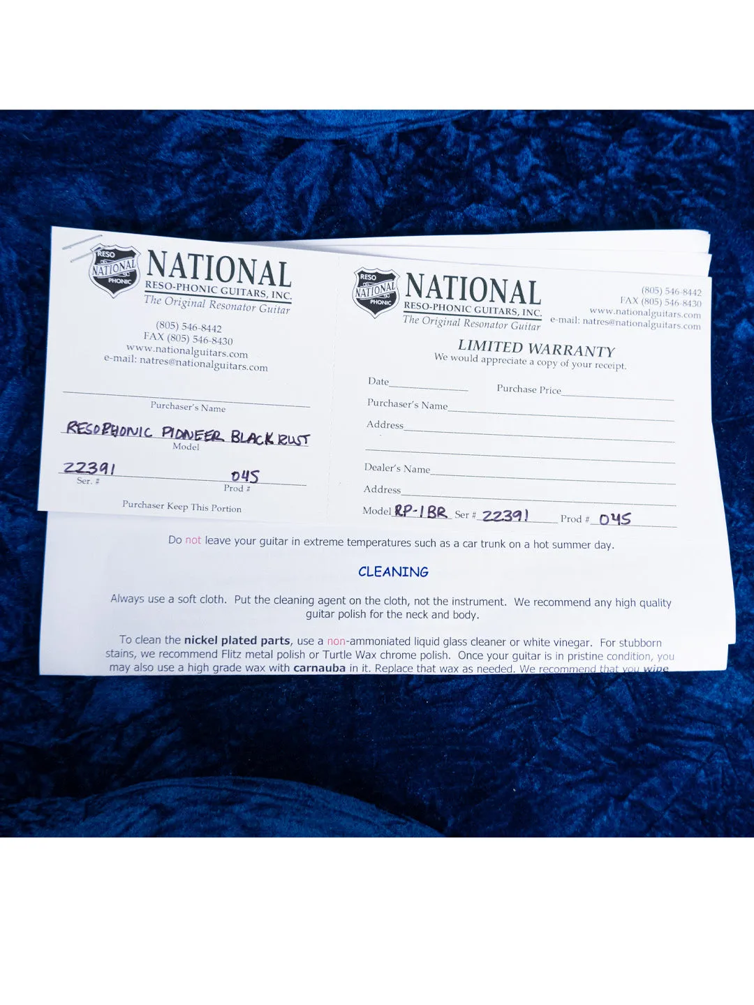 SOLD - National Resolectric Pioneer RP-1 – USA 2020