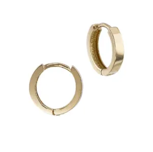 Solid 14k huggie hoop earring
