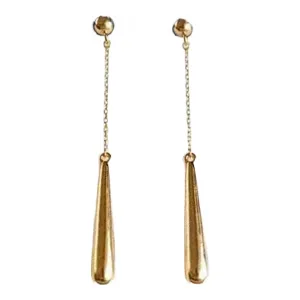 Solid Gold Water Drop Shape Earrings