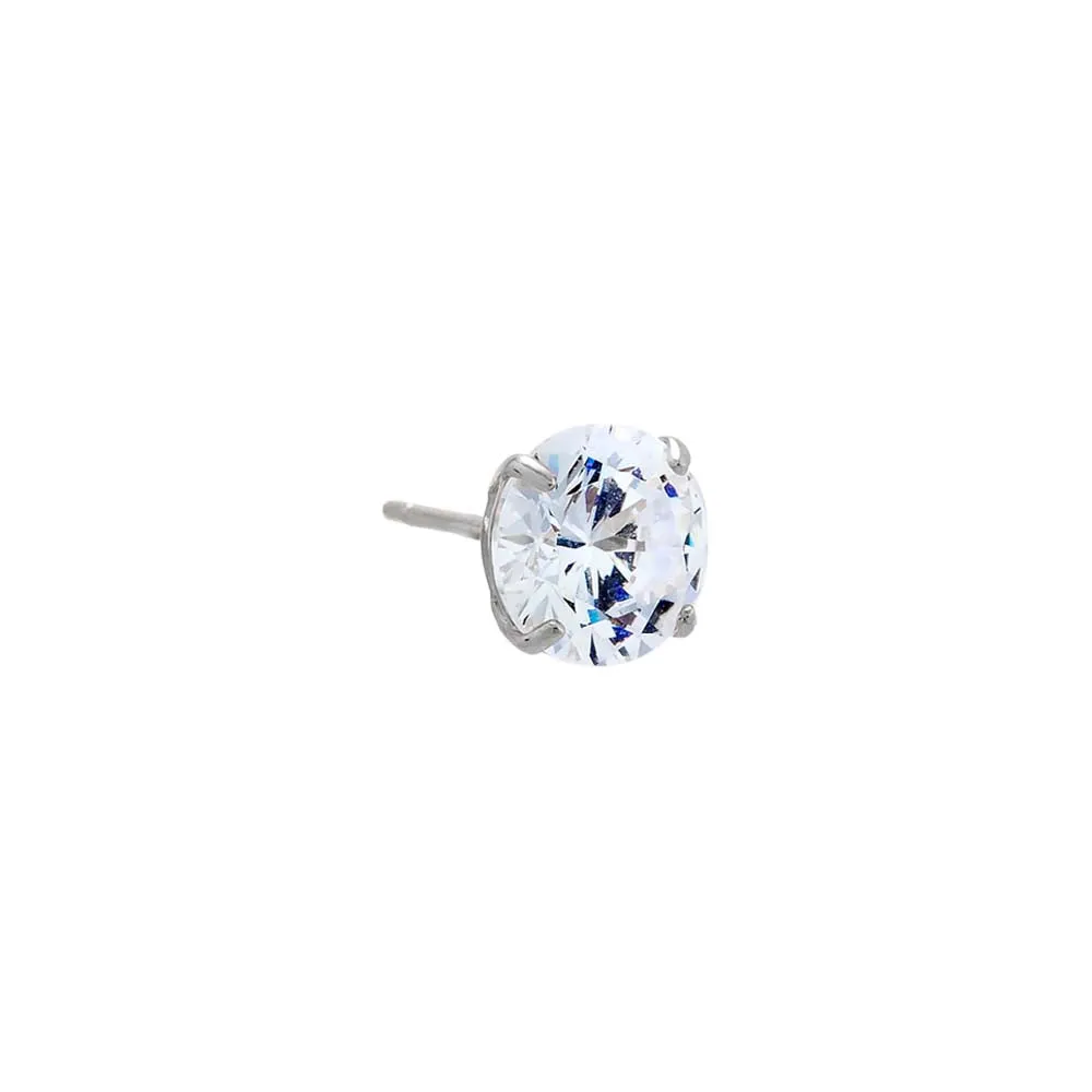 Solitaire Stud Earring 14K