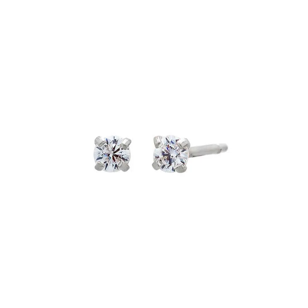 Solitaire Stud Earring 14K
