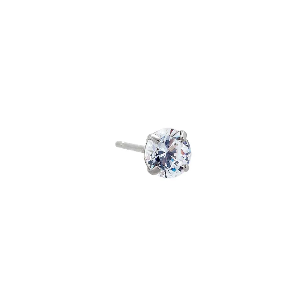 Solitaire Stud Earring 14K