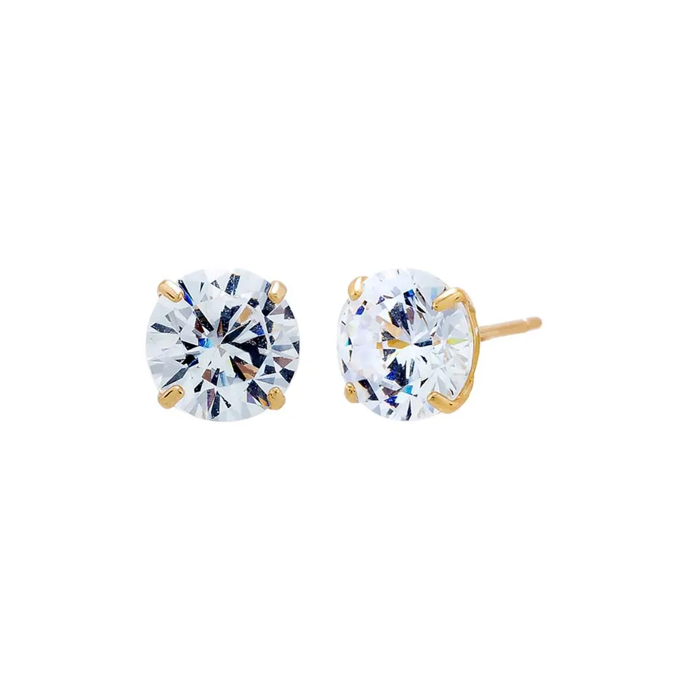 Solitaire Stud Earring 14K