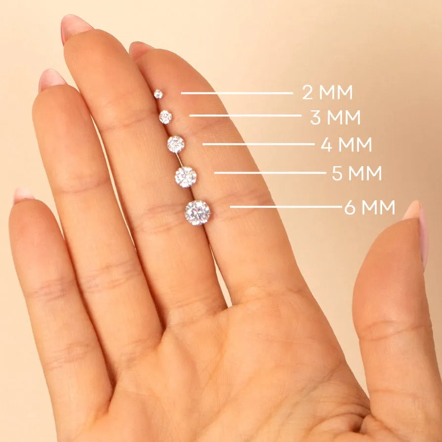Solitaire Stud Earring 14K