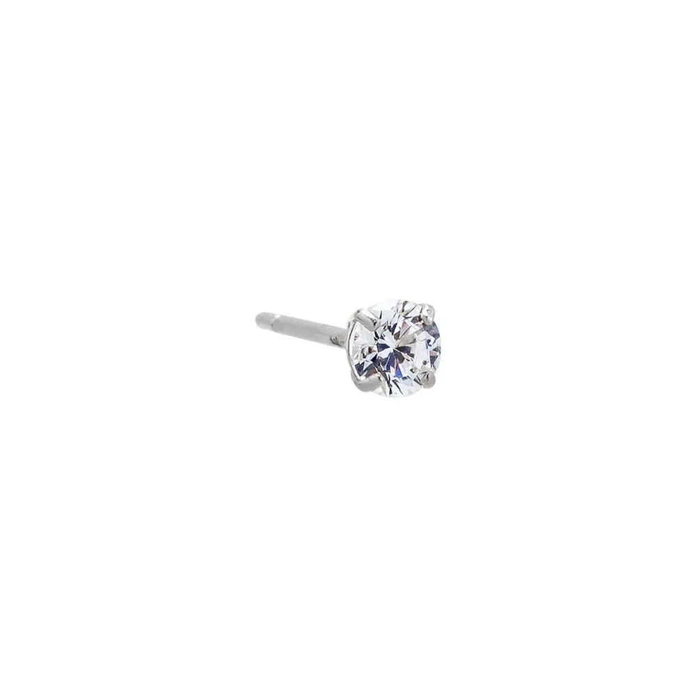 Solitaire Stud Earring 14K