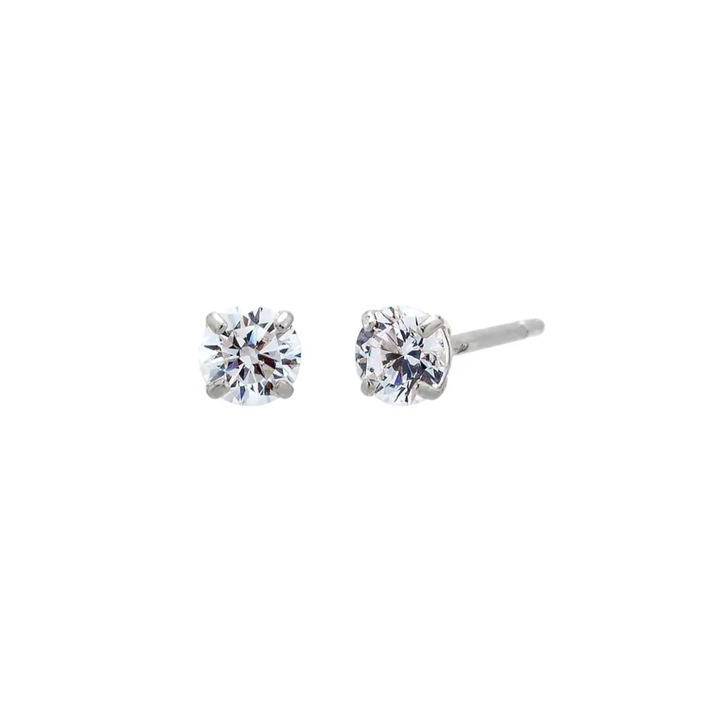 Solitaire Stud Earring 14K
