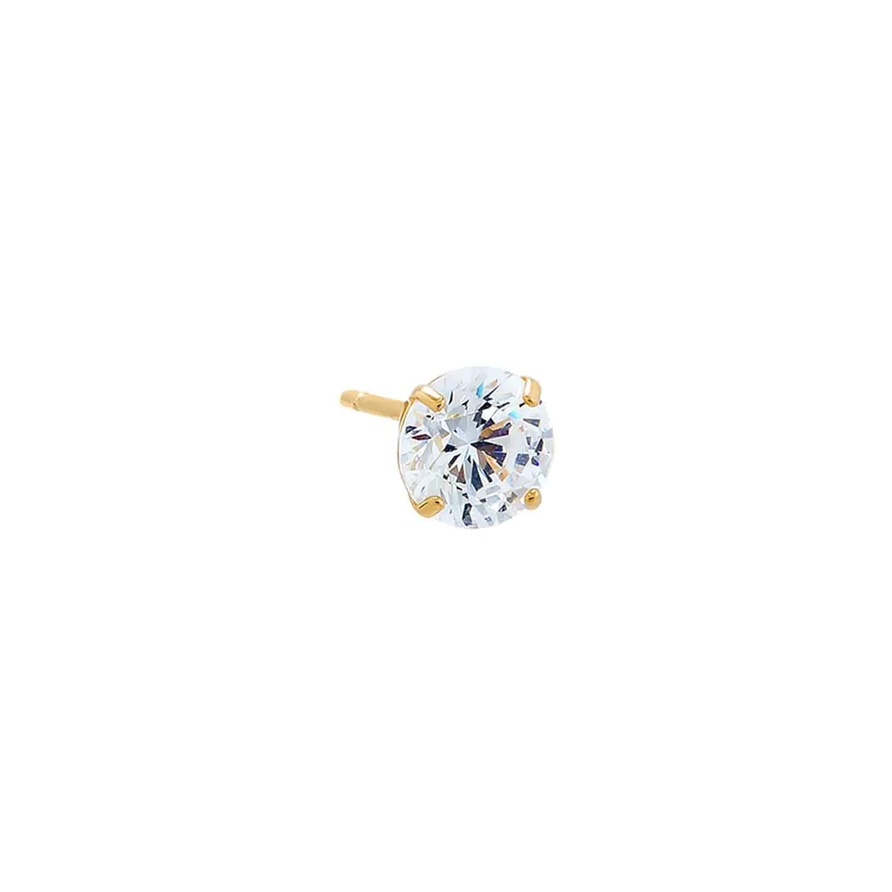 Solitaire Stud Earring 14K