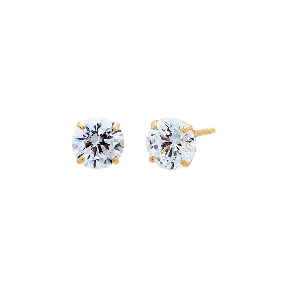 Solitaire Stud Earring 14K