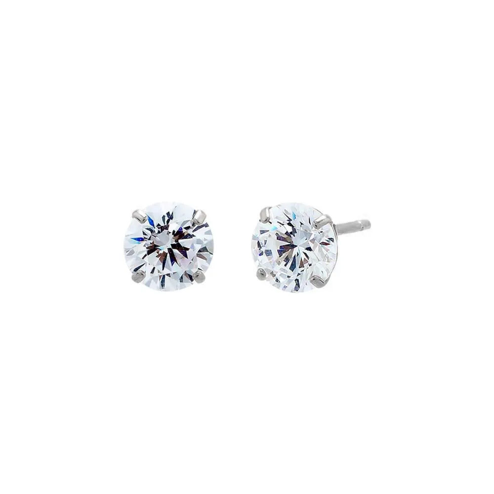Solitaire Stud Earring 14K