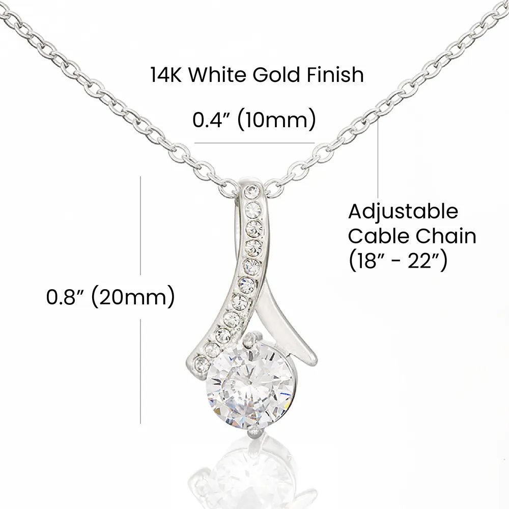 Soulmate Gift, Wife or Girlfriend, 14k White Gold Necklace