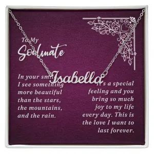 Soulmate Name Necklace-In your smile