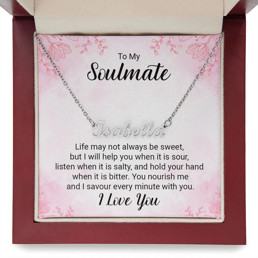 Soulmate Name Necklace-Life may not always be sweet