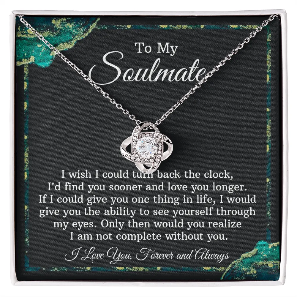 Soulmate Necklace Gift - Turn Back The Clock