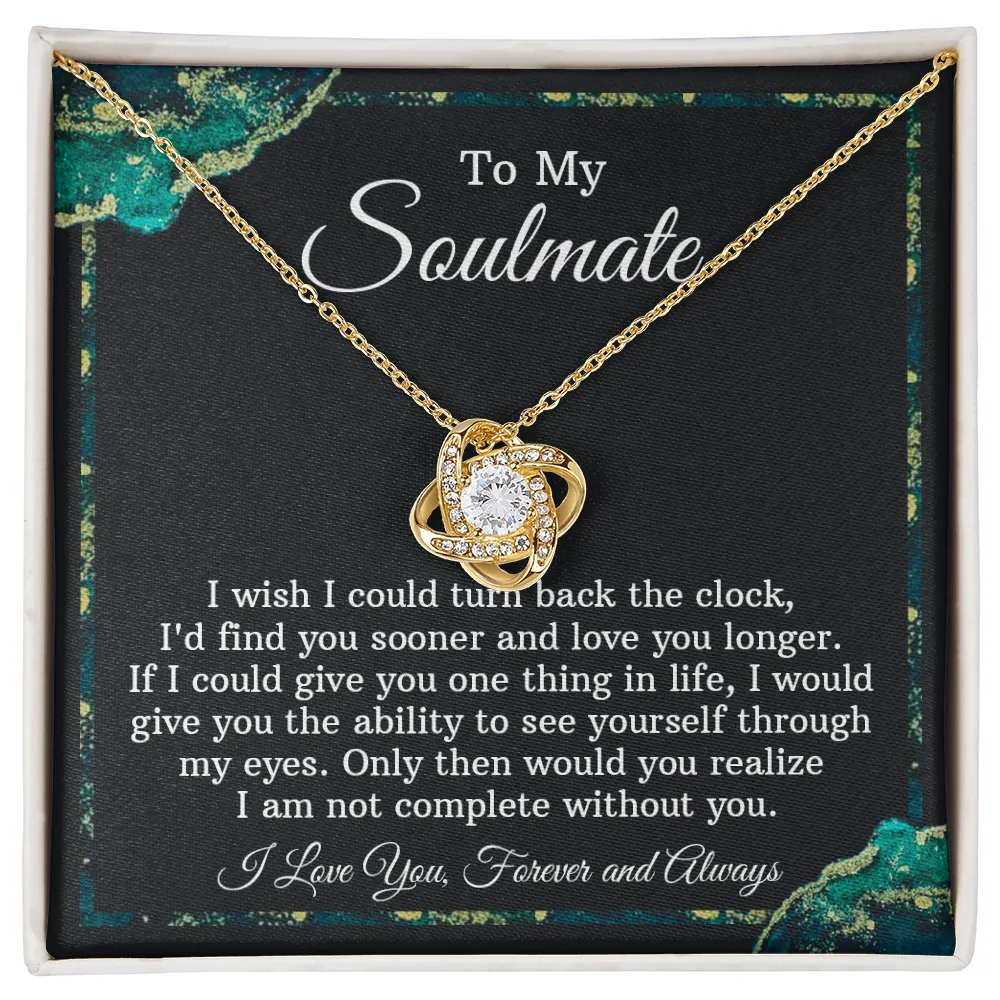 Soulmate Necklace Gift - Turn Back The Clock