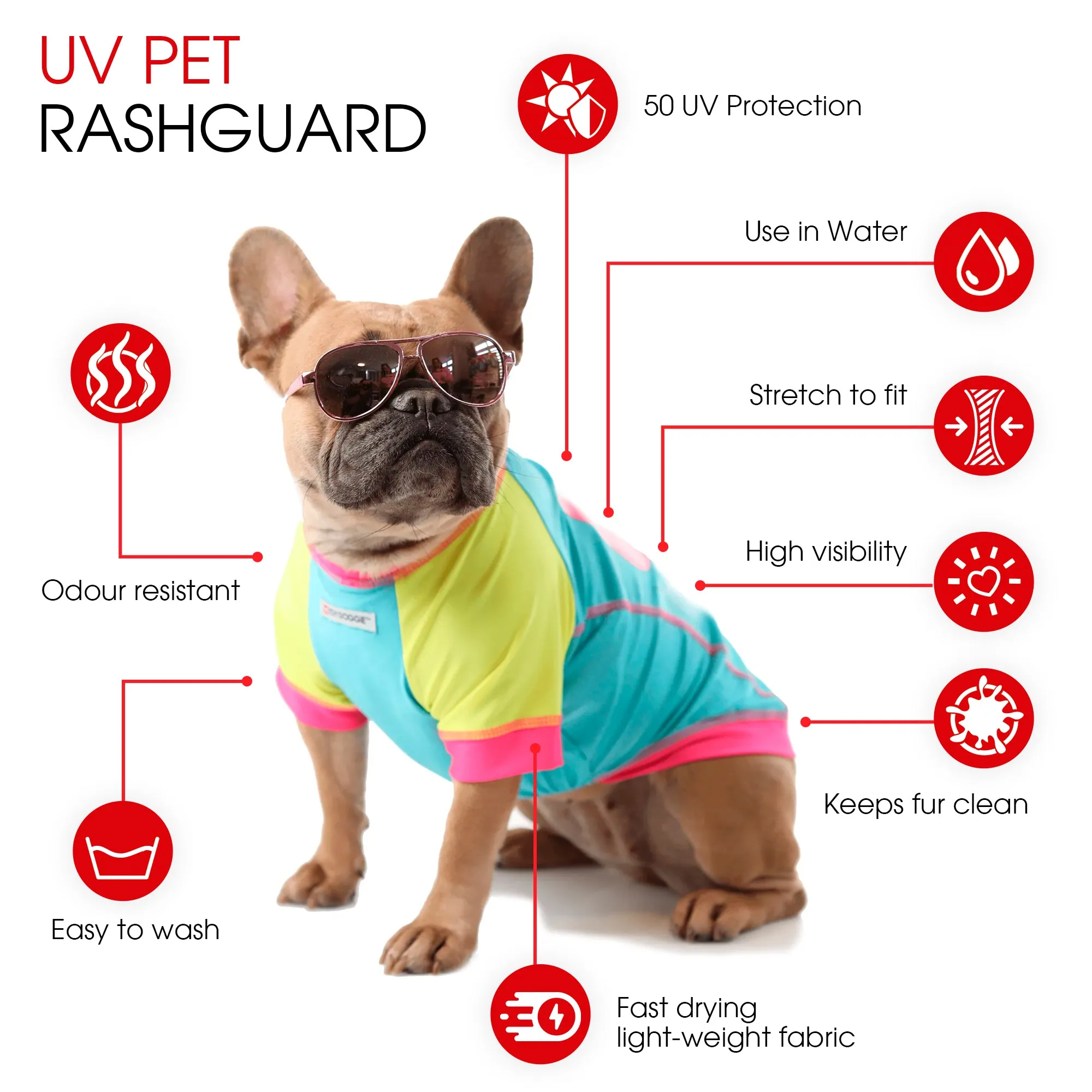SPF50 Sleeveless Rash Guard for Dogs | Nauti-Paws