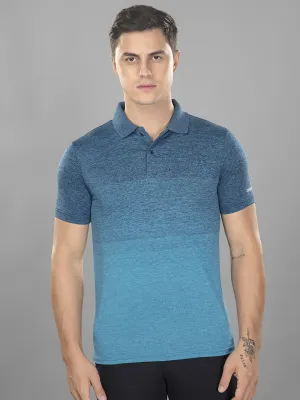 Sport Sun Stripe Polo Blue T Shirt