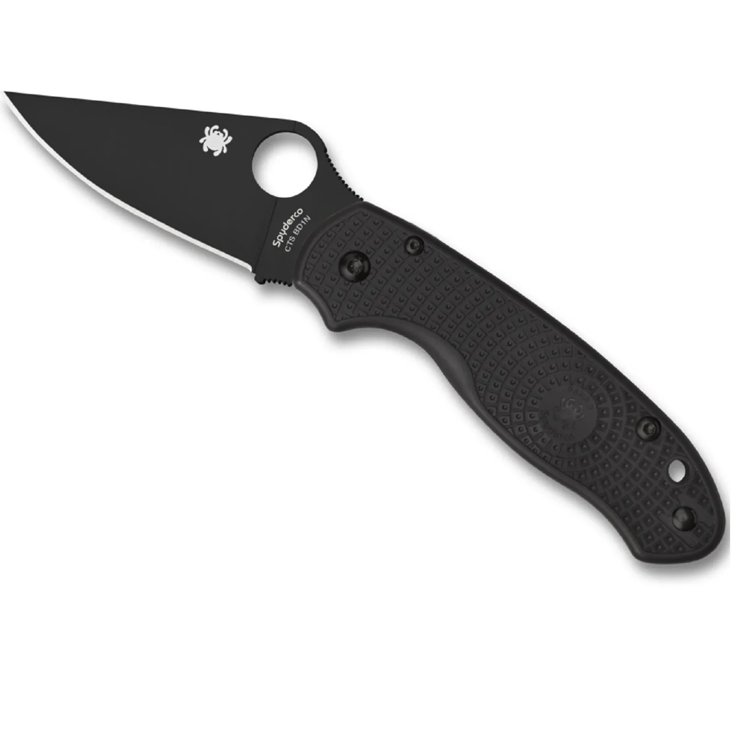 Spyderco Para 3 Lightweight 3in Black Plain Blade FRN Handle
