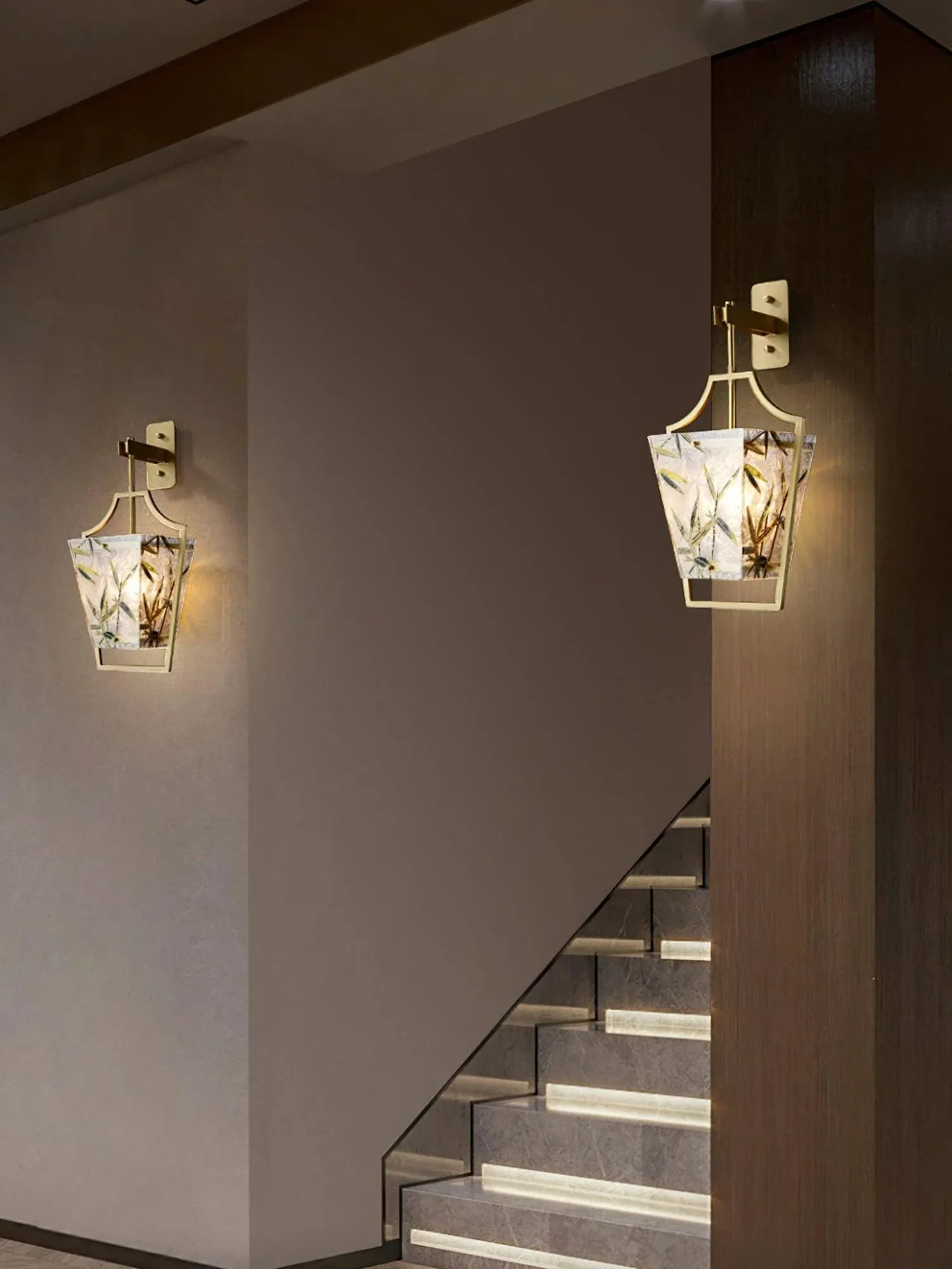 Square Enamelled Wall Lamp