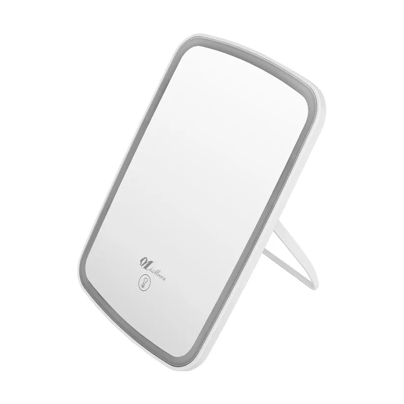 Square Professional Rechargeable Cosmetic Make Up Mirror Travel Portable Luxury Custom Shenzhen Led Makeup Mirror