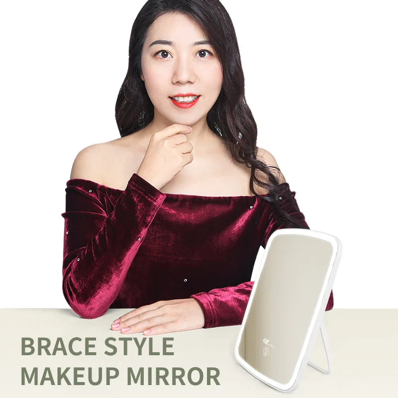 Square Professional Rechargeable Cosmetic Make Up Mirror Travel Portable Luxury Custom Shenzhen Led Makeup Mirror