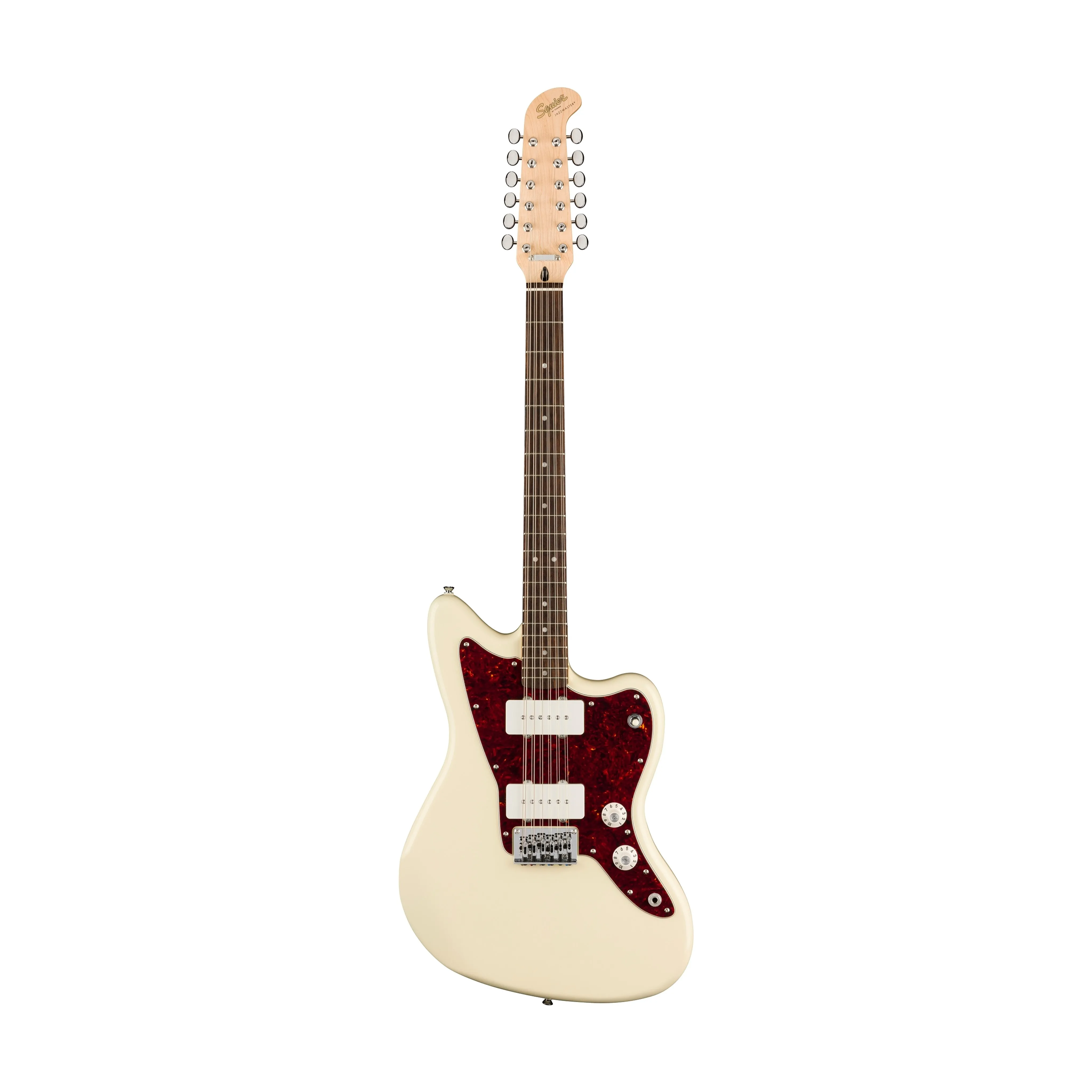Squier Paranormal Jazzmaster XII 12-String Electric Guitar, Olympic White