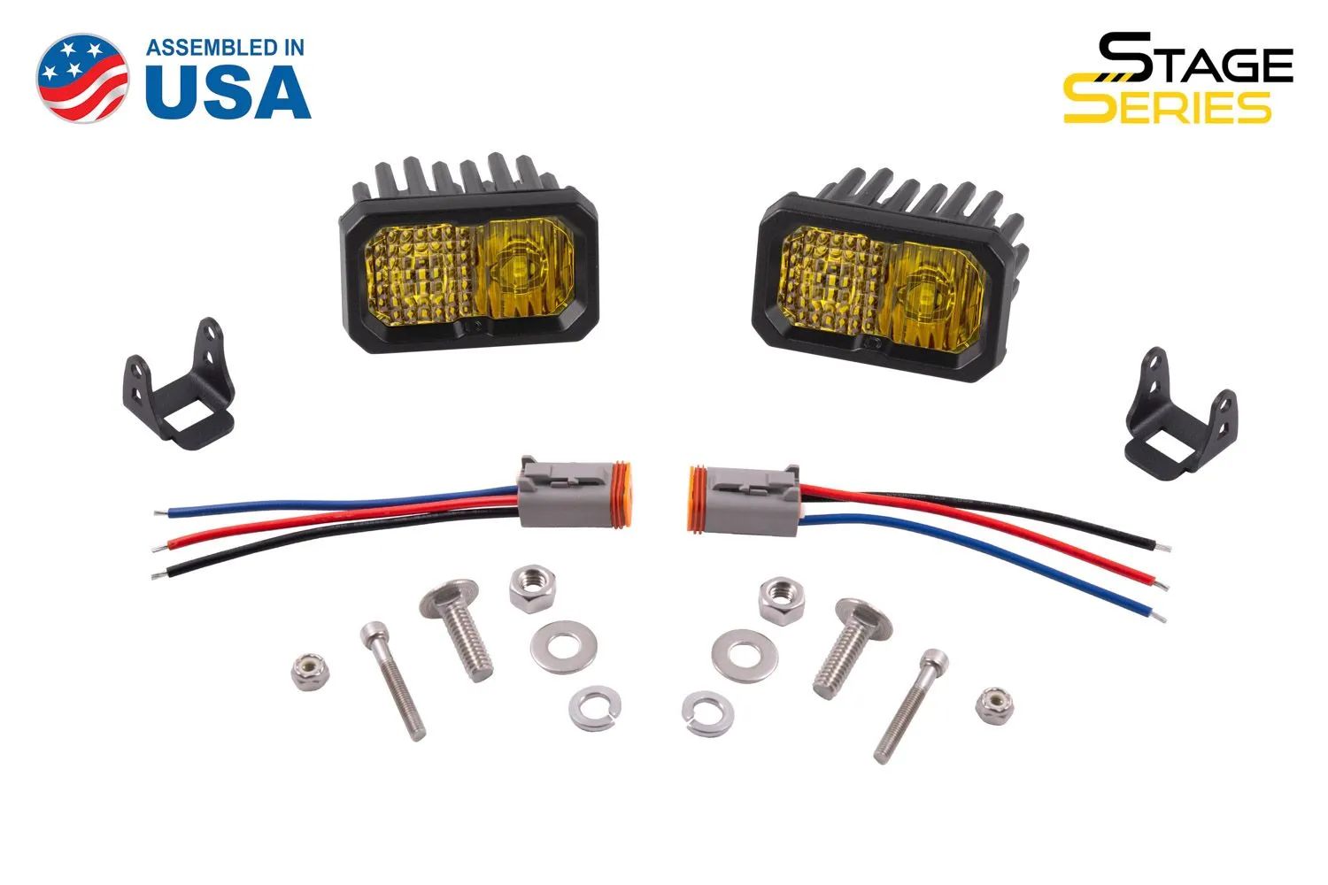 SSC2 SAE Yellow Pro Standard LED Pod (pair)