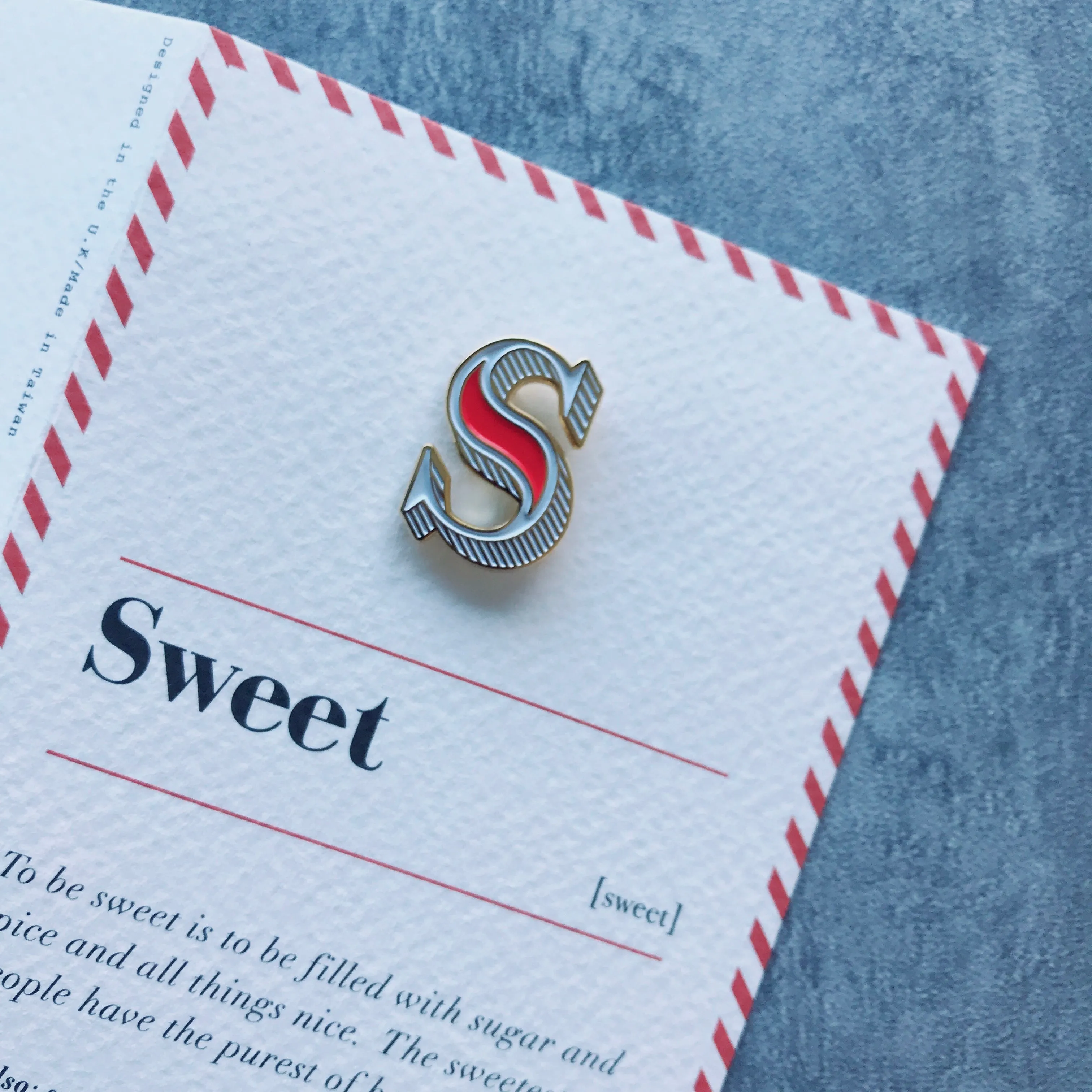 S/Sweet Pin Badge and Card