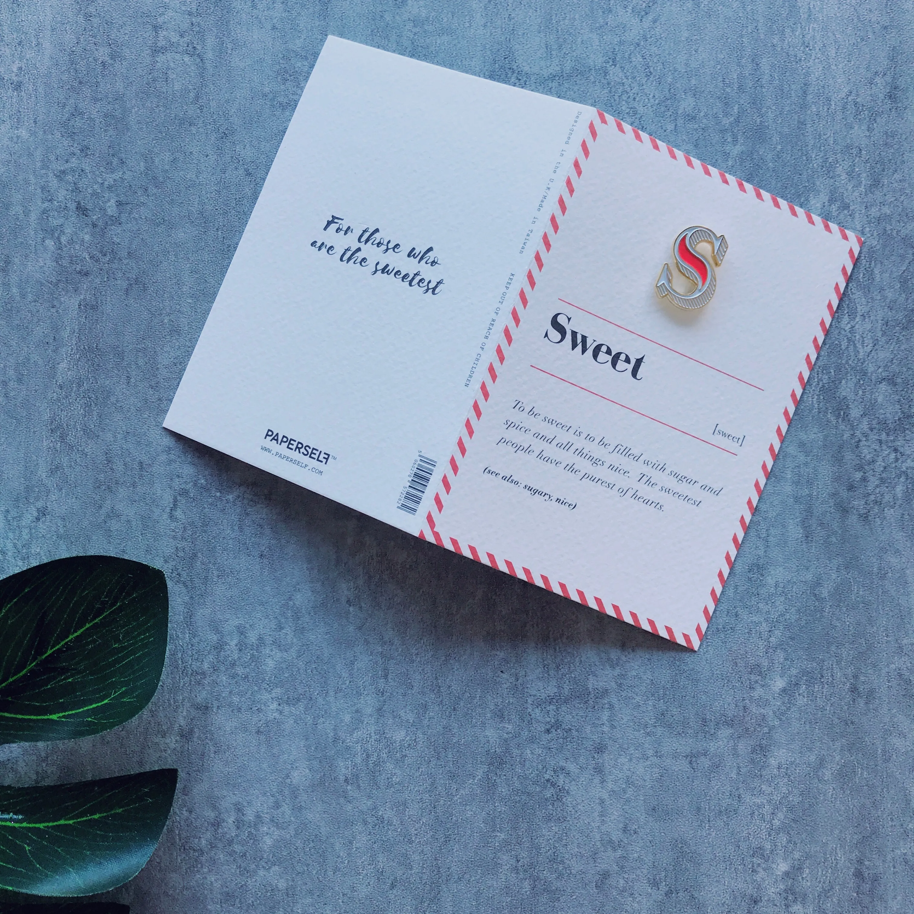 S/Sweet Pin Badge and Card