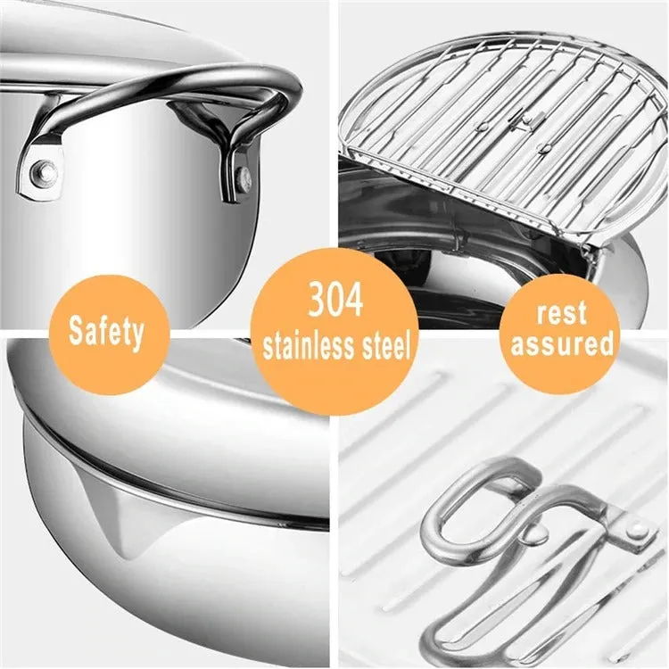 STAINLESS STEEL DEEP FRYING POT
