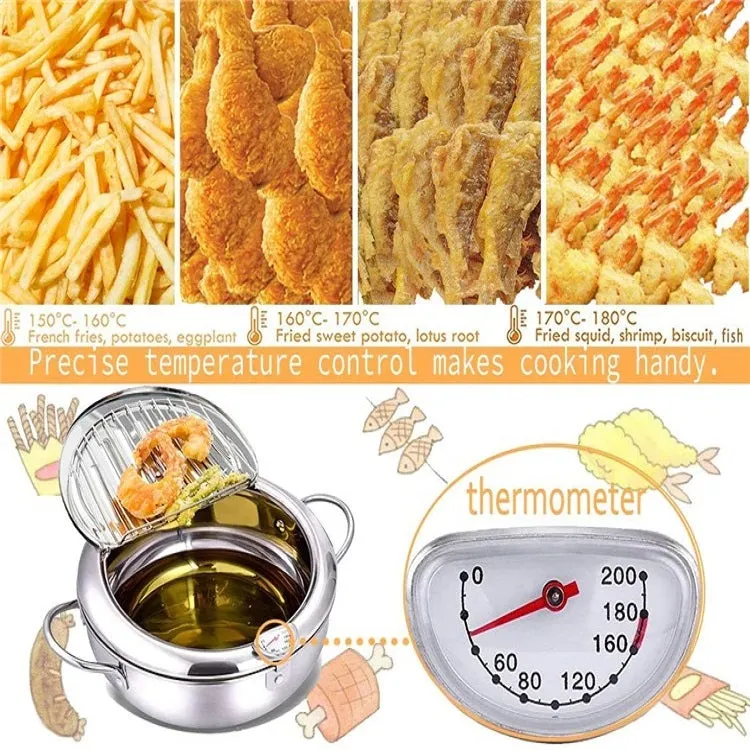 STAINLESS STEEL DEEP FRYING POT