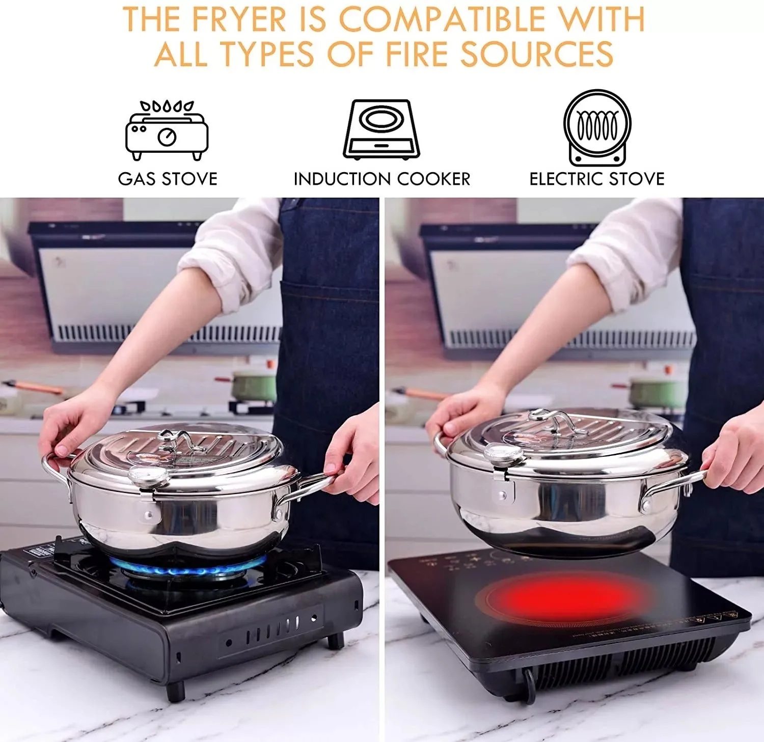 STAINLESS STEEL DEEP FRYING POT
