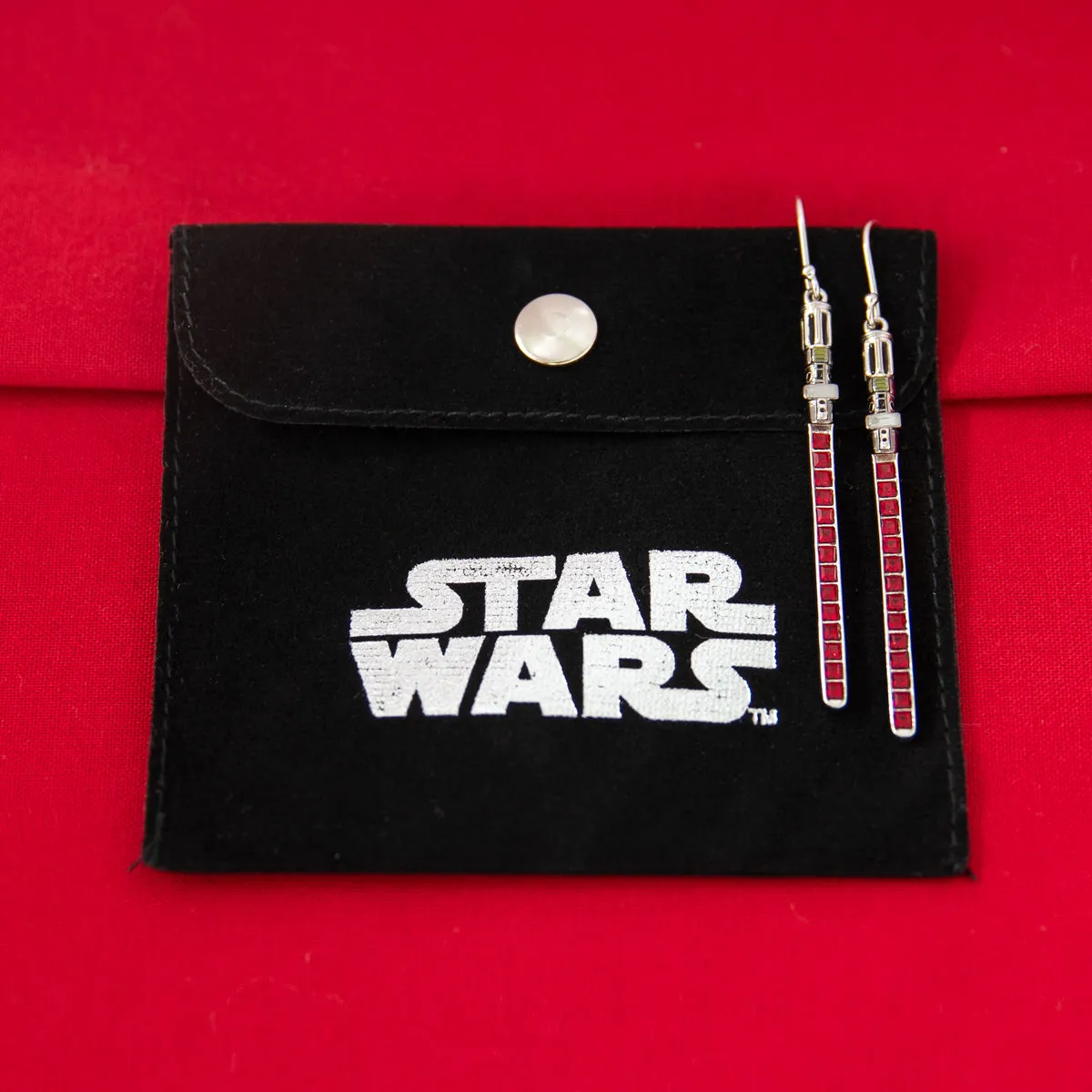 Star Wars X RockLove Darth Vader Crystal Lightsaber Earrings